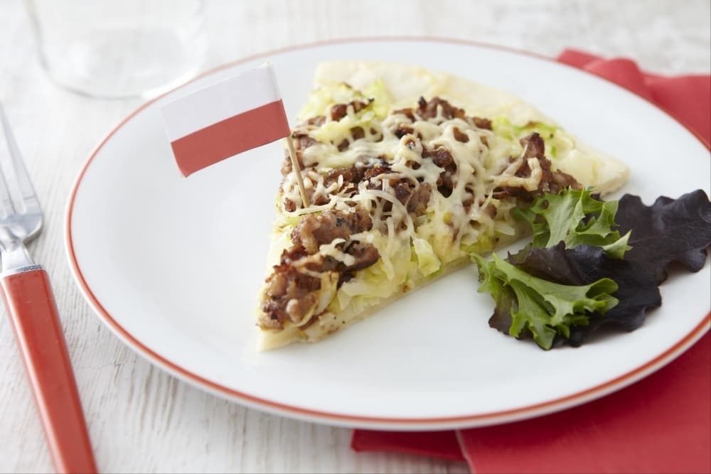 Pizza aux saveurs polonaises