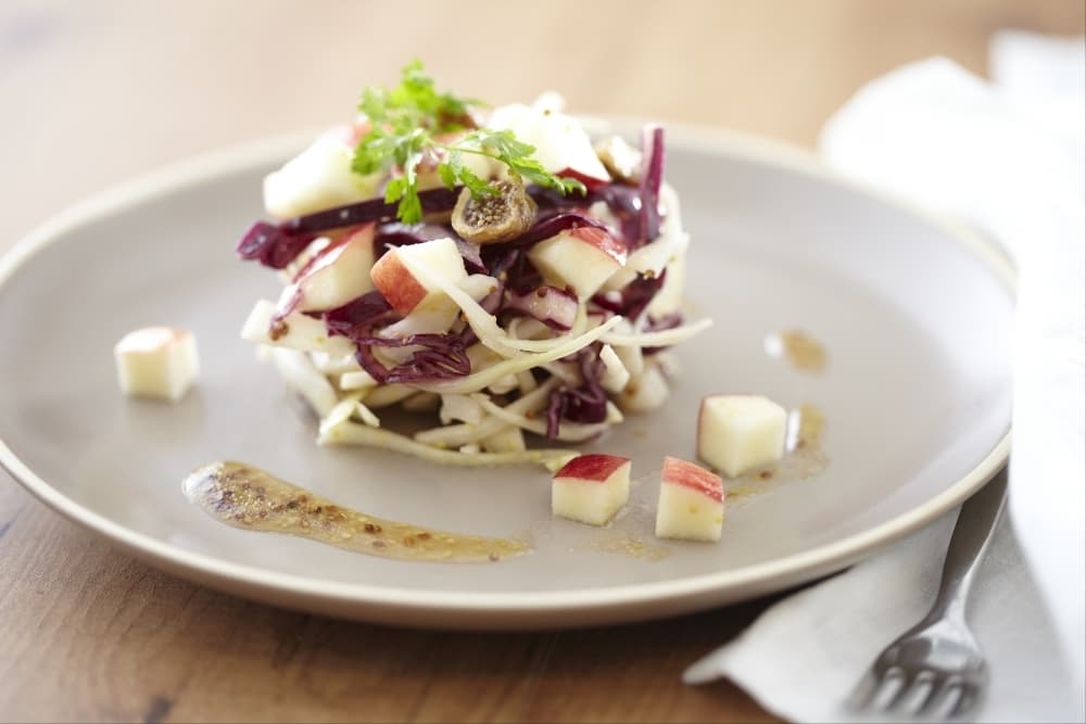 Salade de choux crus et pommes
