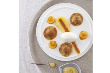 Raviole de crêpe, coeur de poire