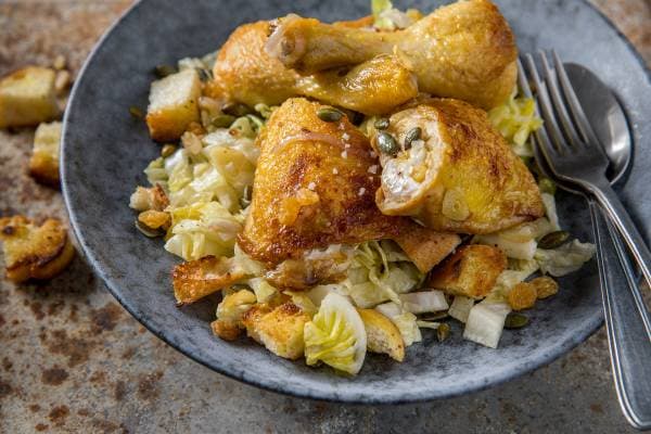 Poulet rôti panzanella