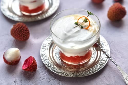 Panna cotta Campari-pamplemousse