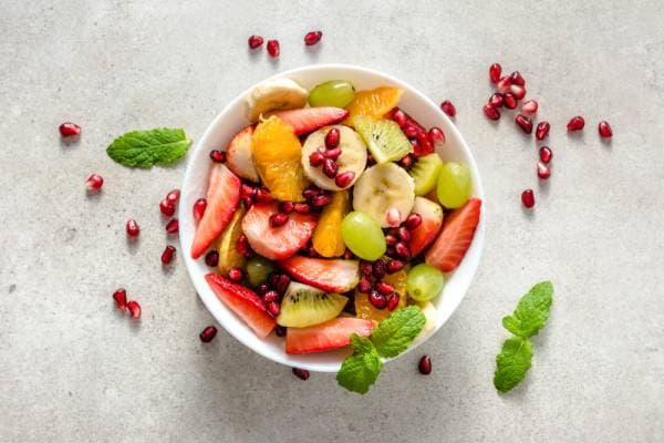 Brunoise de fruits exotiques au gingembre frais, sabayon café