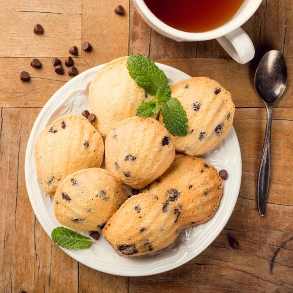 Madeleines aux pépites de chocolat