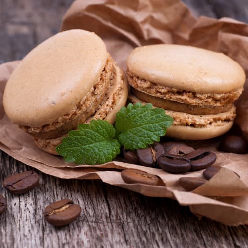 Macaron café au sucre cuit