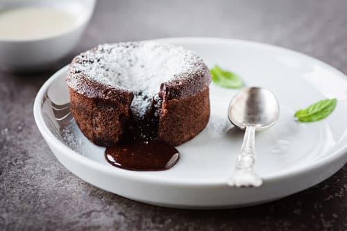 Soufflé au chocolat et caramel