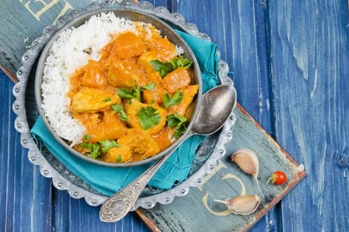 Poulet thaï au curry vert maison et lait de coco 