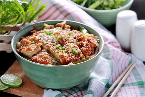 Katsudon japonais porc pané et riz