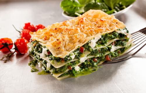Lasagne d’épinards et jambon de pays