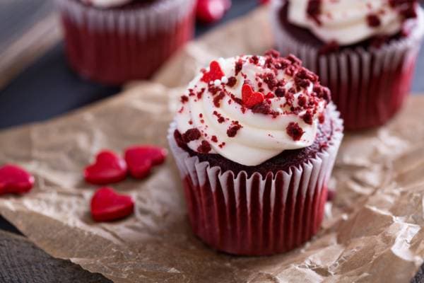 Cupcakes Red Velvet, glaçage cream cheese