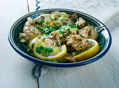 Tajine de poulet au citron confit
