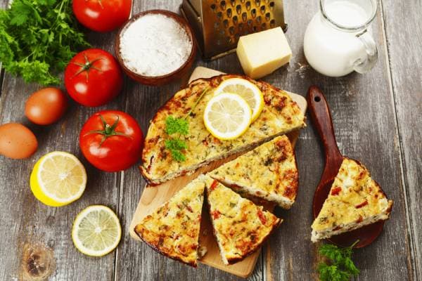 Tarte salée au maquereau, céleri et légumes croquants