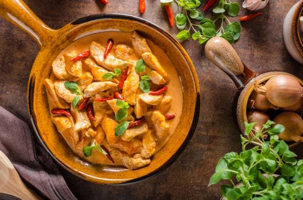 Poulet au curry Thai