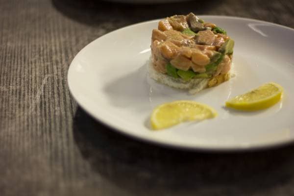 Tartare de saumon, avocat, menthe