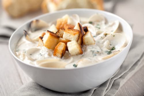Soupe de palourdes "clam chowder"