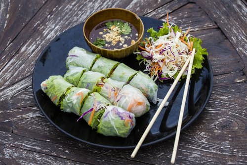 Rouleaux de printemps crevette poulet
