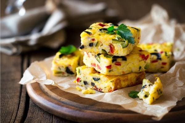 Frittata aux poivrons et courgettes