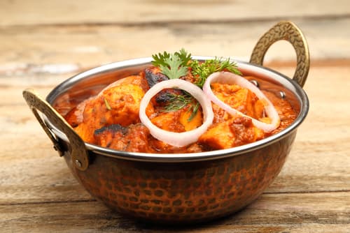 Korma indien de gambas aux arachides, épices douces