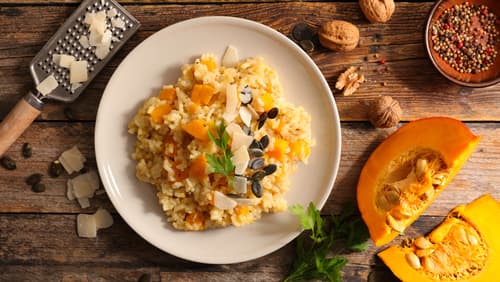 Risotto à la purée de potiron