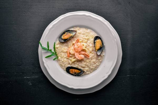 Risotto aux moules et gambas