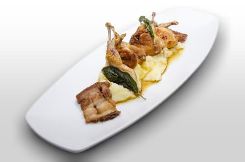Suprême de pigeon rôti, panais et potimarron