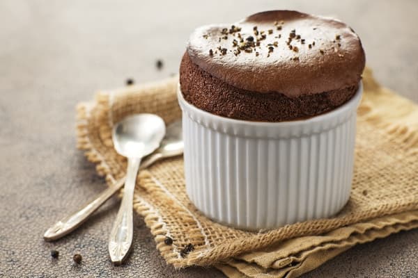 Soufflé au chocolat et au poivre de Malaisie