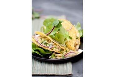 Tacos aux flageolets et gremolata à la coriandre