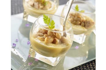 Crème de Haricots Blancs au foie gras et esprit de café