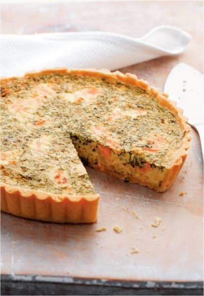 Quiche au saumon et aux légumes