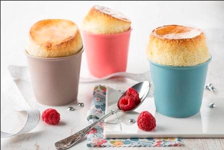 Soufflé vanille cœur de  framboise