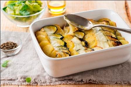 Tartiflette aux courgettes et au cumin
