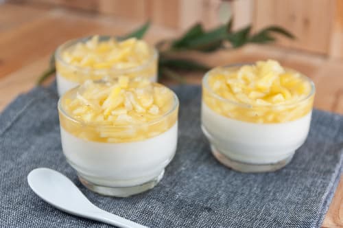 Panna Cotta Vegan et ananas