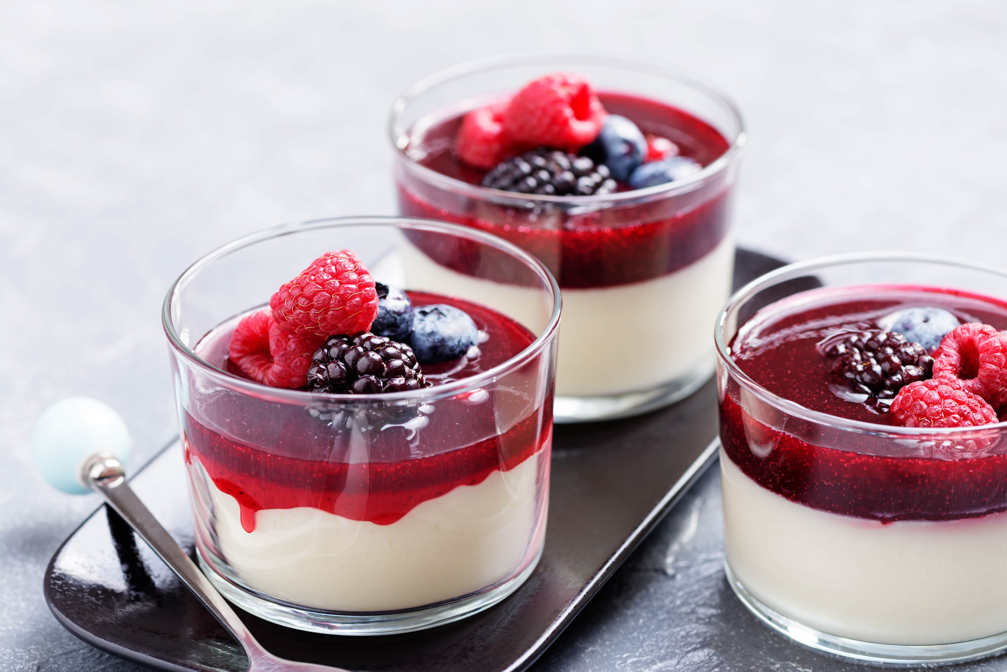Panna cotta fruits rouges 