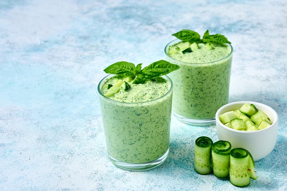Gaspacho de courgette au curcuma