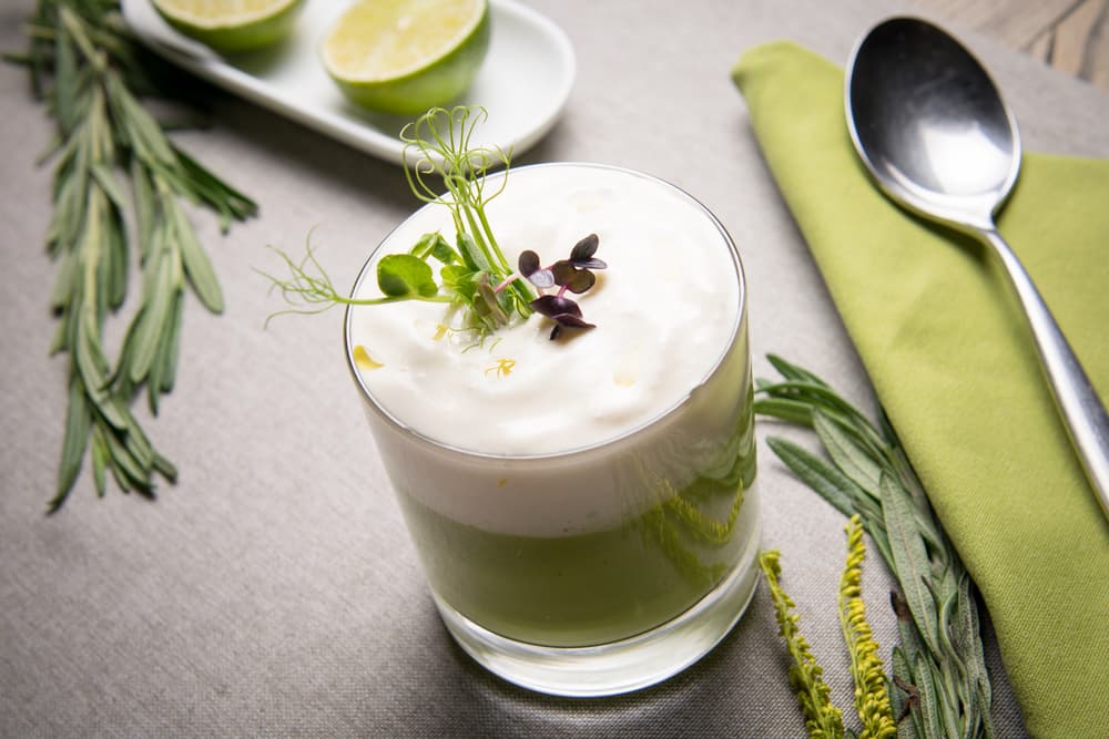 Cappuccino de petit pois