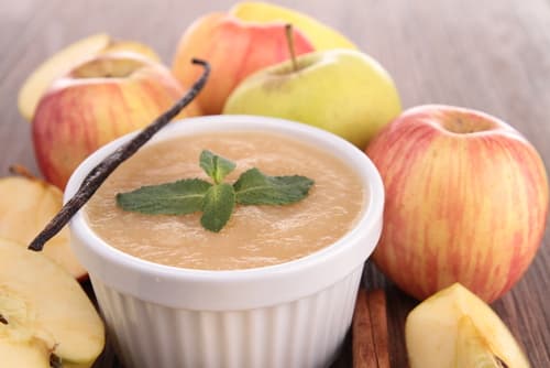 Compote pommes, châtaignes, vanille