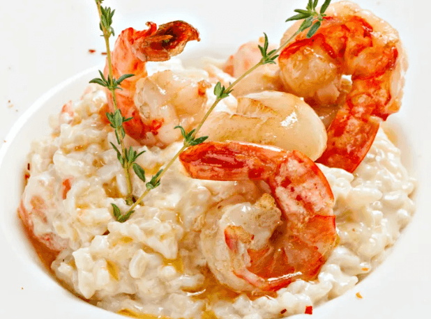 Risotto au fumet de gambas