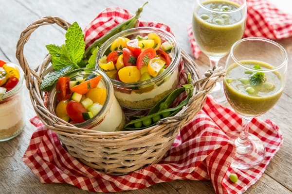 Cheesecake chèvre et légumes croquants