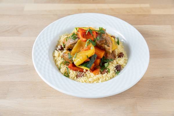 Sauté d'agneau aux légumes du soleil façon couscous