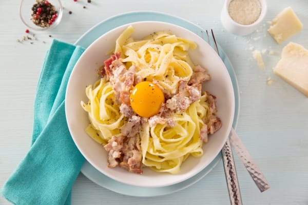 Tagliatelle à la carbonara