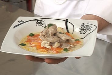 Blanquette de veau minute, pommes de terre grenailles à l'anglaise