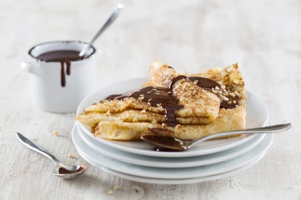 Crêpes et sauce cacao