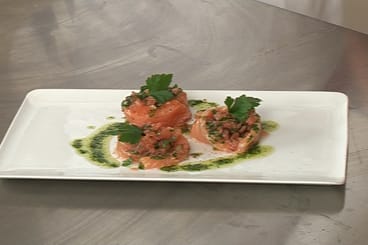 Pressée aux 2 saumons et aux herbes fraîches