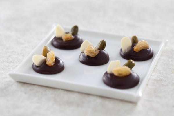 Mendiants aux fruits secs et au chocolat