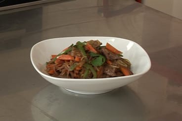 Wok de boeuf aux légumes