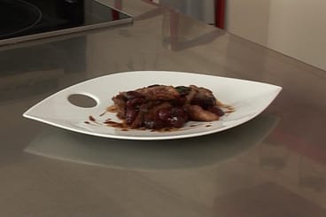 Aiguillettes de canard aux cerises