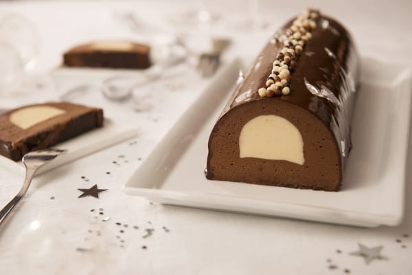 Bûche au chocolat et à la vanille Bourbon