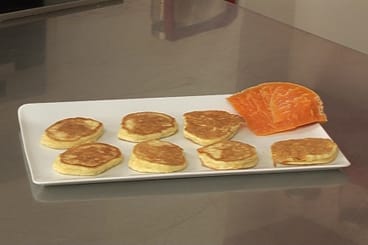 Blinis de pommes de terre à la mimolette vieille