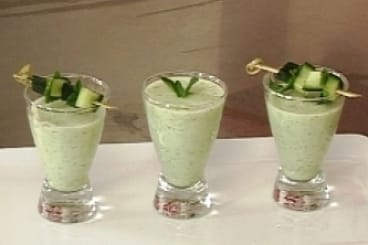 Soupe de concombre à la menthe et au fromage blanc