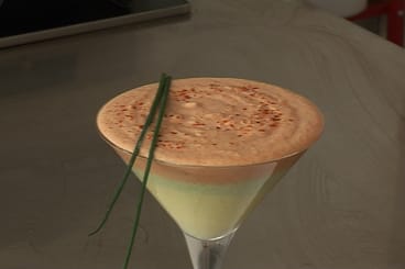 Mousse aux poivrons jaunes, rouges et verts