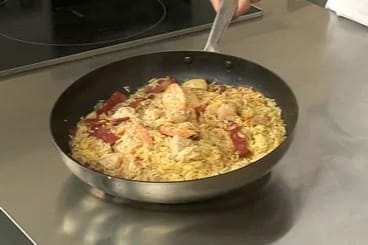 Jambalaya, riz moelleux parfumé aux gambas et poulet